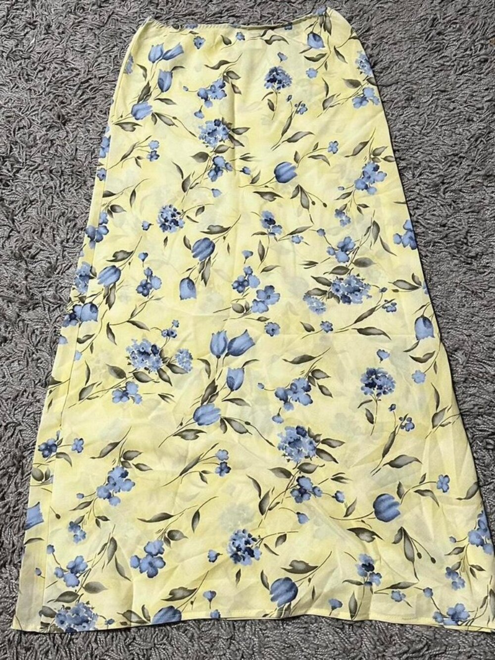 2000s Fairy Boho Butter Yellow Maxi Skirt Size M